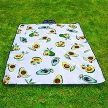Тропическое одеяло для пикника авокадо Водонепроницаемый Открытый коврик для кемпинга складной дорожный пляжный коврик горячая 8# G6