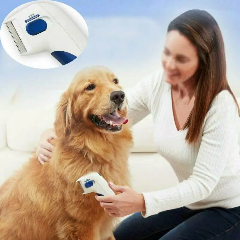 Pet Flea Lice Cleaner Comb Electric Dog Flea Cleaning Brush Anti Flea Dog Comb Electronic Lice Comb for Cats Dogs Pet Supplies 2