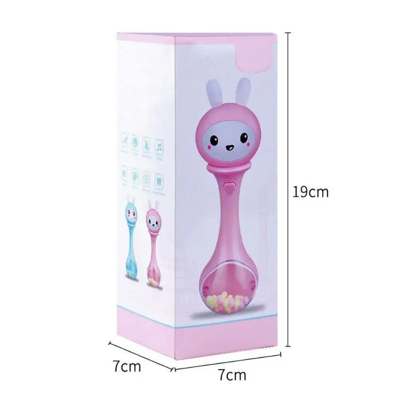 Прелестный с изображением животного из мультфильма переносные детские погремушки ручные колокольчики раннее образование кроватка музыка погремушки для 0-12 месяцев ребенок Прямая
