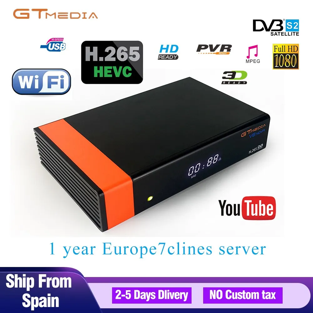 GT MEDIA V8 Nova Satellite TV Receiver Freesat V8 Super Receptor Built
