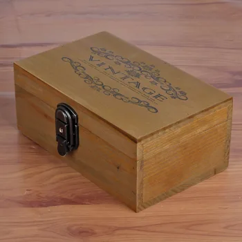 

Vintage Retro Storage Boxes Natural Wooden Box Durable Cosmetic Box Jewellery Organizer Container Decorative Wooden Boxes