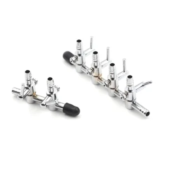 

1 2 3 4 5 Way Stainless Steel Aquarium Tank Air Pump Air Flow Splitter Air Flow Tube Pipe Line Control Valve Switch Valve