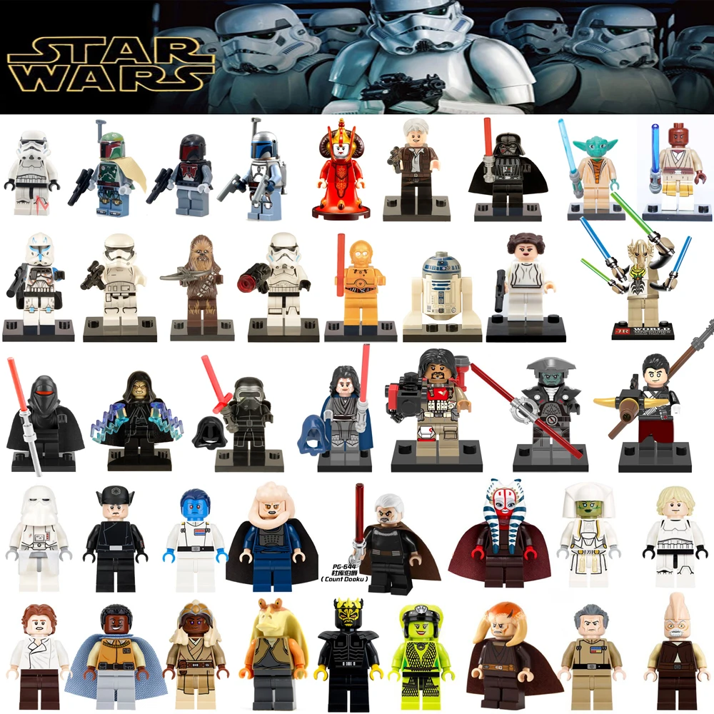 Newest Rogue One Star Wars Jedi Knight Stormtrooper Boba Fett yoda Sith Starwars Darth Vader DIY