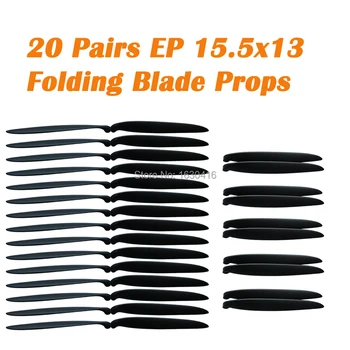 

Maytech 20 Pairs RC Distance Controlled Grassfiber 15.5inch Props Helicopter Aircraft Folding Blades 15.5x13 Plastic Propeller