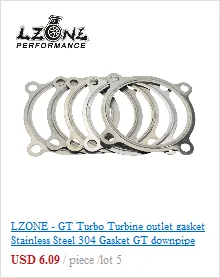 LZONE-T4 турбо, вход турбины разделенная прокладка из нержавеющей стали 304 прокладка для T04 турбо HQ турбо прокладка впускного патрубка JR4805