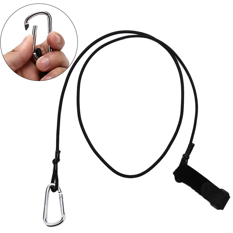 

1.1m Kayak Lanyard Canoe Paddle Leash Fishing Rod Leash Safety Rope W/ Carabiner Rowing Boats Accessories