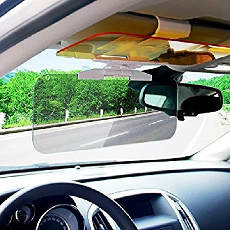 Car Sun Visor 2 in 1 Dazzling Goggle Day Night Vision Sun Anti UV<br /> Block Visor Anti Dazzle Sunshade Driving Mirror Clear View-in Sun <br />Visors from Automobiles