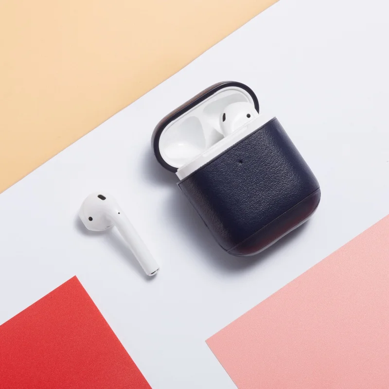 Роскошный бизнес чехол для наушников для Apple Airpods 2 ремешок из искусственной кожи Bluetooth наушники Air Pods чехол AirPod аксессуары