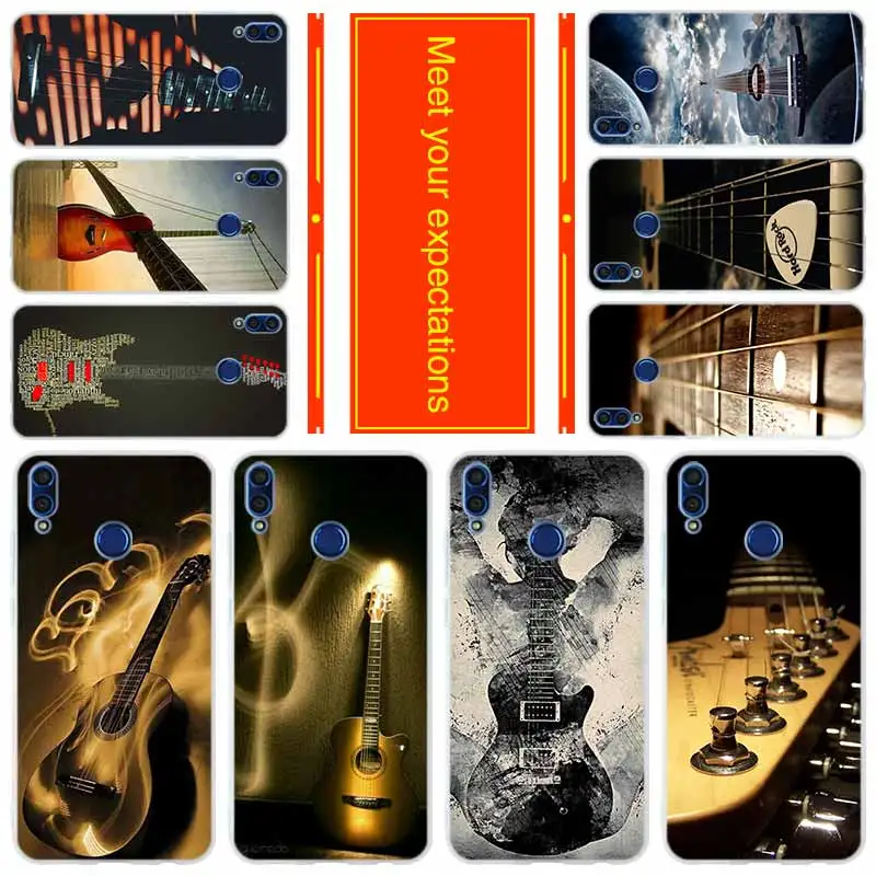 

for HUAWEI Honor 10 9 i lite Cover Honor 8X a max 9lite 7 6 X 7a pro V20 Play Case Bass Guitar Strings Music Guitares Instrument