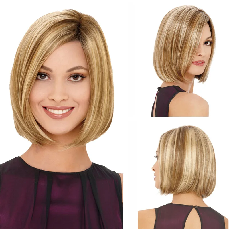 New Stylish Synthetic Wigs Bobo Short Straight Hair Ruili