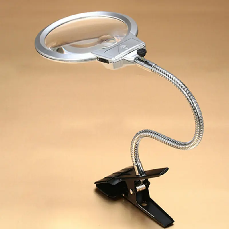 2X 5X Desktop Illuminated Magnifying Glass with LED Desk Lamp Table Lamp Clamp Folding Magnifier Loupe for Reading and Repairing 2X 5X Desktop Illuminated Magnifying Glass with LED Desk Lamp Table Lamp Clamp Folding Magnifier Loupe for Reading and Repairing
