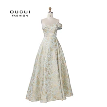 Новейшее пикантное платье на одно плечо Выпускные платья 3D цветок мода формальное вечернее платье винтажное платье De Soiree настоящая фотография OL103404