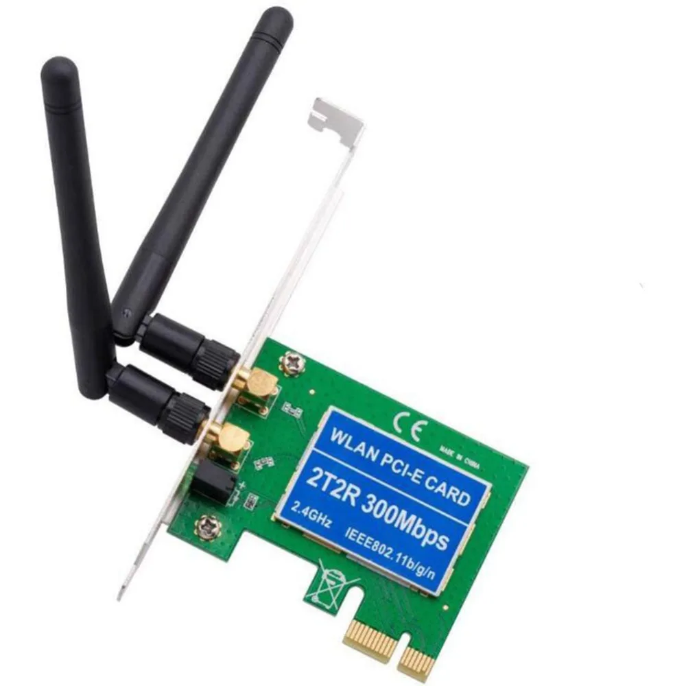 ECos PCIe Экспресс Настольный встроенный беспроводной сетевой карты 300 Мбит/с беспроводной Wi-Fi приемник передатчик двойная антенна #291898