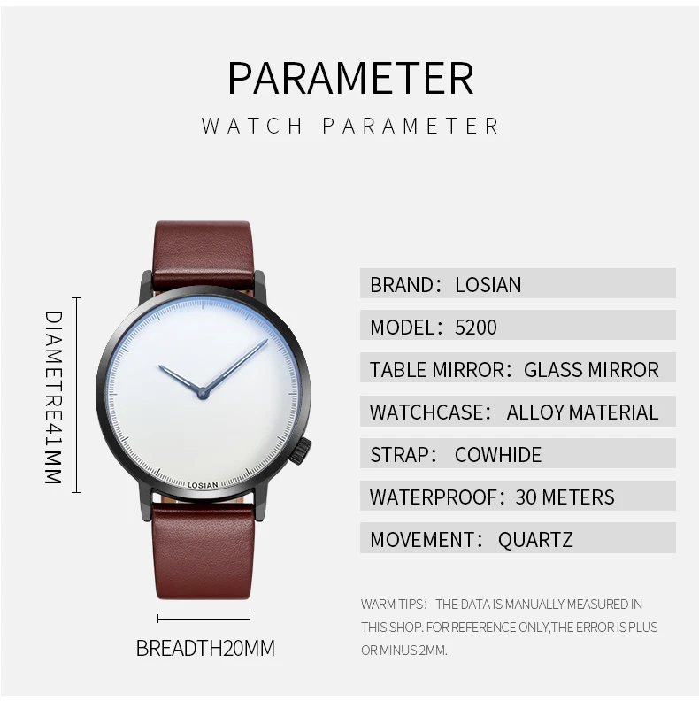 Ultrathin Luminous Waterproof Quartz Watches