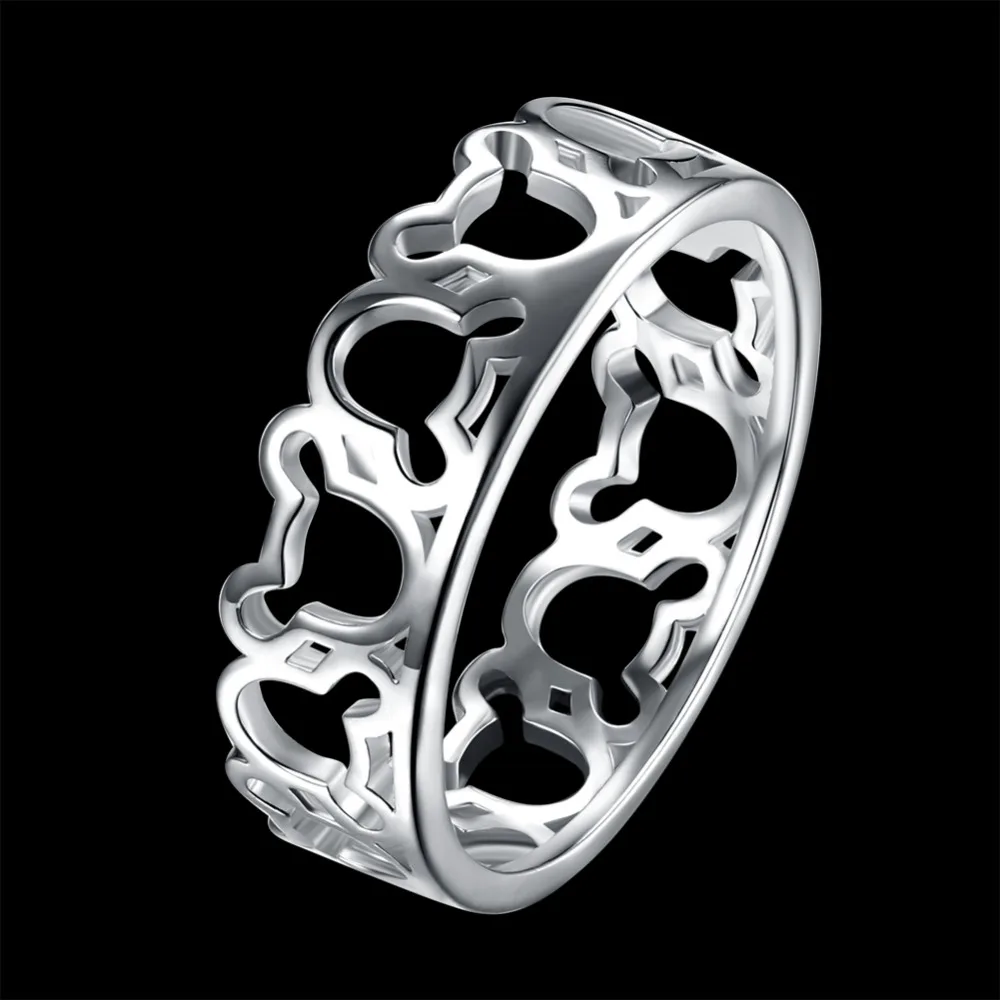 Женские кольца с серебряным покрытием модные для подарка размер 6 7 8 9|925 silver