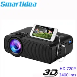 Smartldea AC3 HD 720P мини-проектор, проводной Sync дисплей дополнительно, Поддержка 1280x800 2400 люмен мультимедиа светодио дный 3D Карманный Proyector