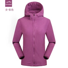 Осенне-зимняя теплая Женская флисовая куртка с капюшоном, ветрозащитная куртка для кемпинга, походов, охоты для женщин, большие размеры