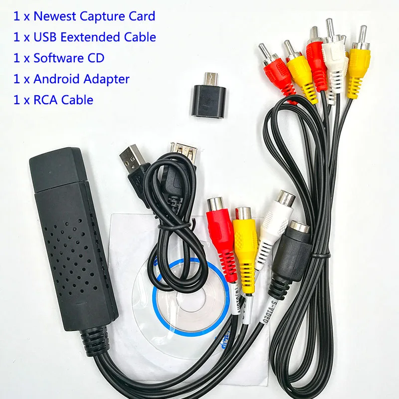 AMT630A USB 2 0 Видео адаптер Capture Grabber карта Чипсет ТВ DVD VHS Audio S видео конвертер
