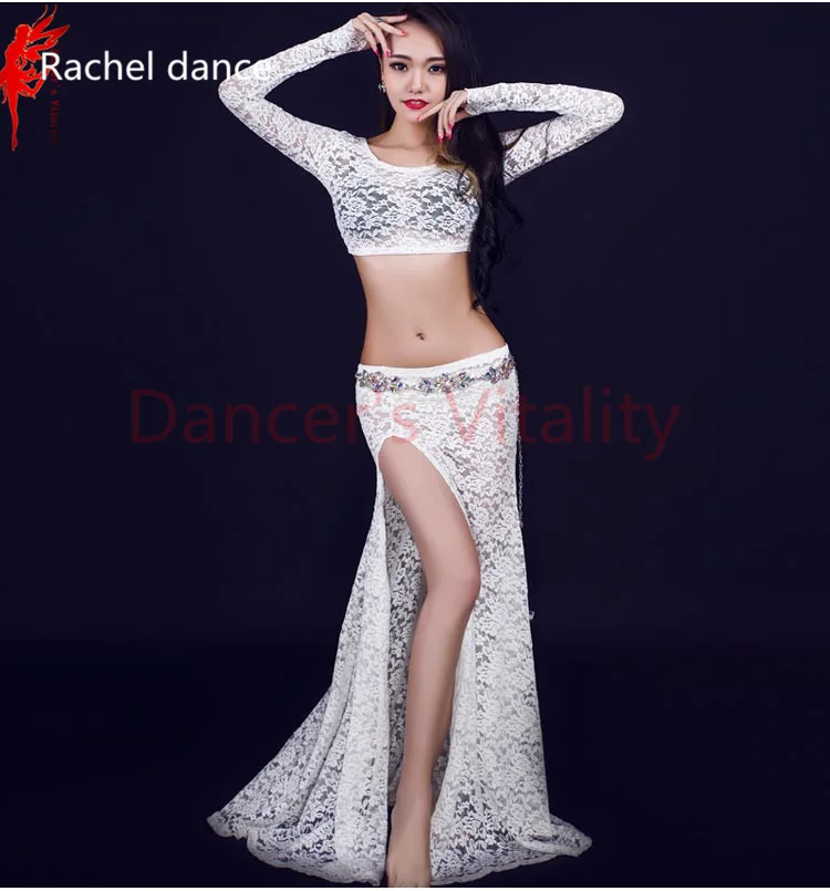 

Belly dance clothes long sleeves top and skirt 2pcs girls latin dance clothing Salsa ballroo Samba dance exercise sets costume