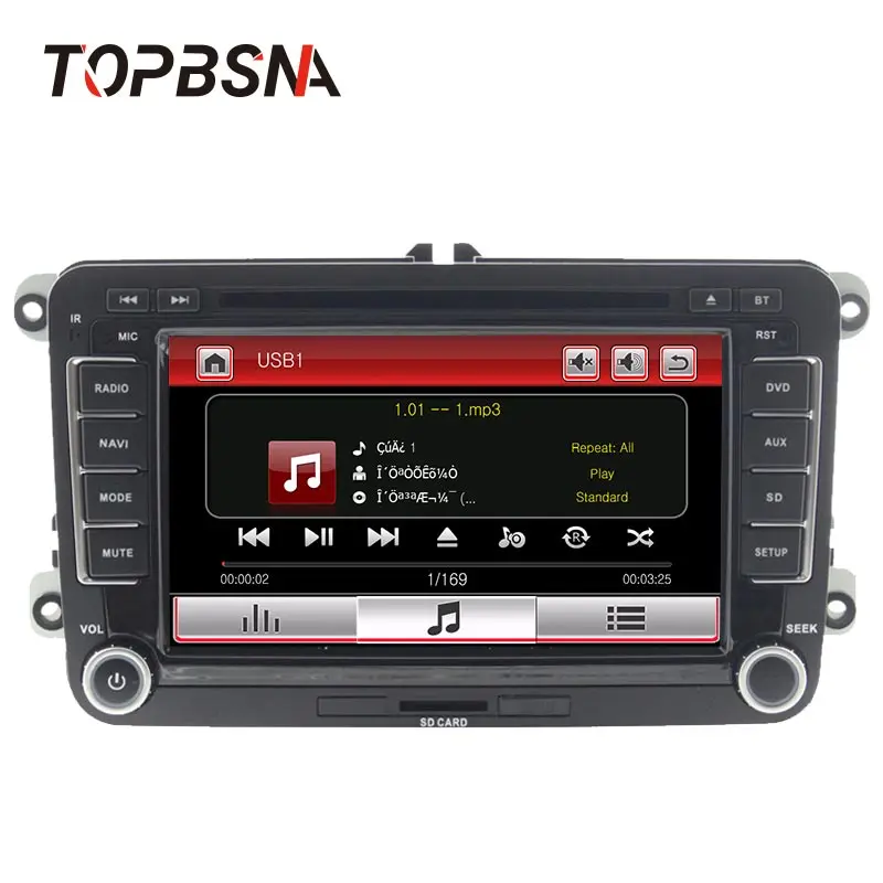 Clearance TOPBSNA 2 din Car DVD Player For VW Golf 5/6 Passat b7/cc/b6 SEAT leonTiguan Skoda Octavia GPS Navi Car radio automotive USB RDS 2
