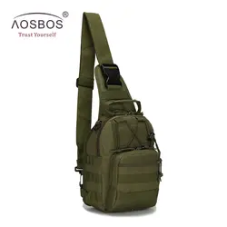 Aosbos Водонепроницаемый Спортивные сумки Военная Тактическая Сумка Камуфляж маленькая нагрудная сумка с Молл на открытом воздухе