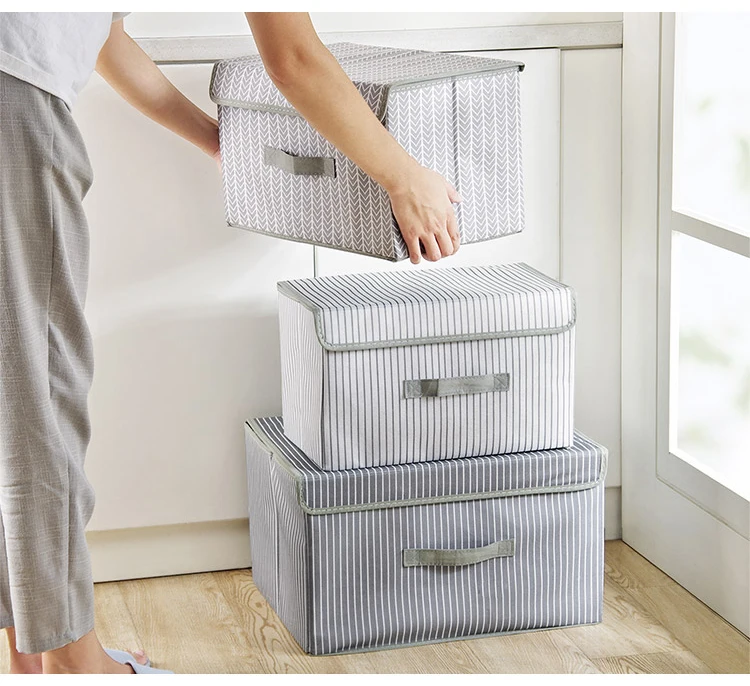 Новая коробка для хранения простая Нетканая Складная Кухня многоцелевая Одежда Игрушка книга мусора Органайзер Домашний шкаф коробка для хранения