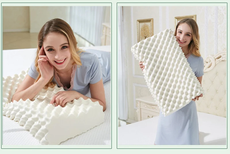 Тайская импортная латексная подушка, массажные подушки для сна, Ортопедическая подушка для постельных принадлежностей, подушка с шейным эффектом памяти, массаж частиц