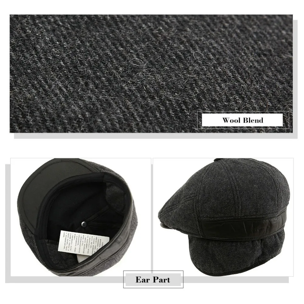 irish flat cap with ear flaps