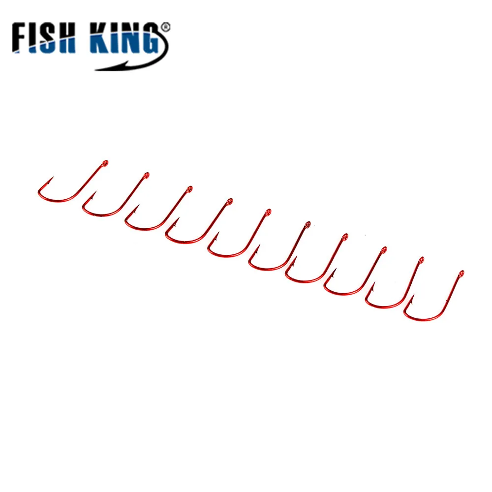 FISH KING 10pcs Fishing Hook SODE Barbed Fishhook Bent Baitholder Fly Fishing Tackle AD Sharp Ringed Carp Hook GAC FISH KING 10pcs Fishing Hook SODE Barbed Fishhook Bent Baitholder Fly Fishing Tackle AD Sharp Ringed Carp Hook GAC