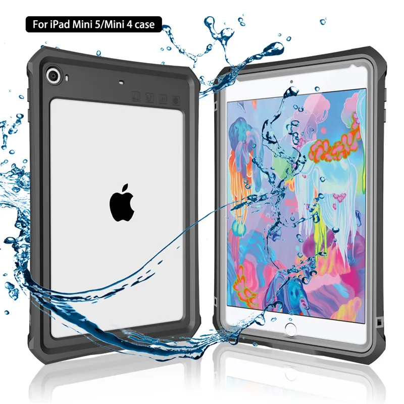 Водонепроницаемый чехол Обложка для iPad Pro 10,5 9,7 дюймов чехол с карандашом держатель мягкий термополиуретановый силиконовый чехол для iPad Mini4 5 - Цвет: For iPad Mini4 5