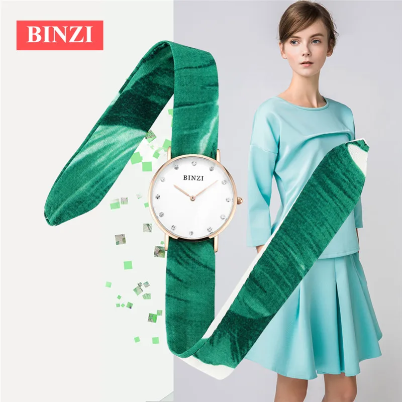 Для женщин часы reloj mujer 2018 Роскошные брендовые Модные кварцевые наручные часы дамские часы Relogio feminino BINZI