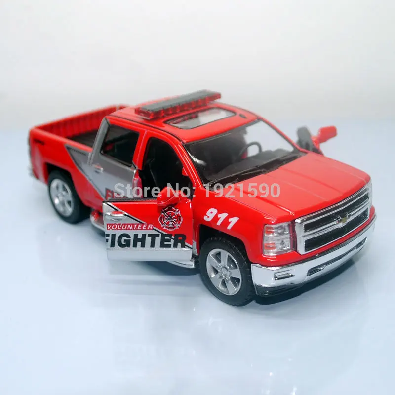 KT 1/46 масштаб автомобиля игрушки полиции Ver. 2014 Chevrolet Silverado литая под давлением металлическая модель автомобиля для подарка/детей/коллекции