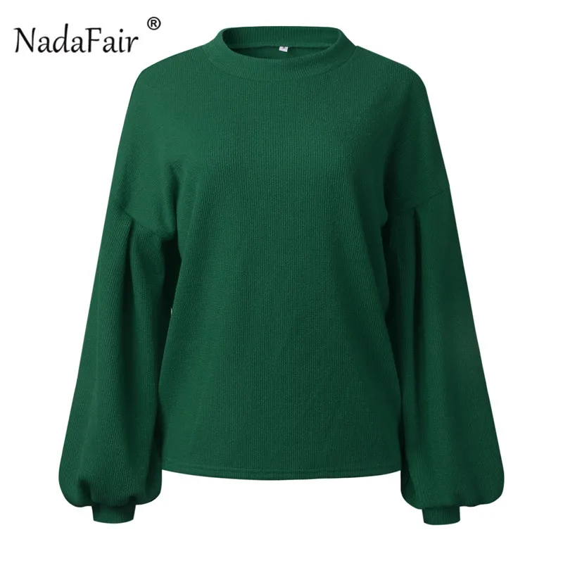 Lantern sleeve Loose sweater women0_