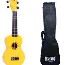 Mahalo MR1YW Укулеле сопрано с чехлом, струны Aquila, цвет желтый, серия Rainbow