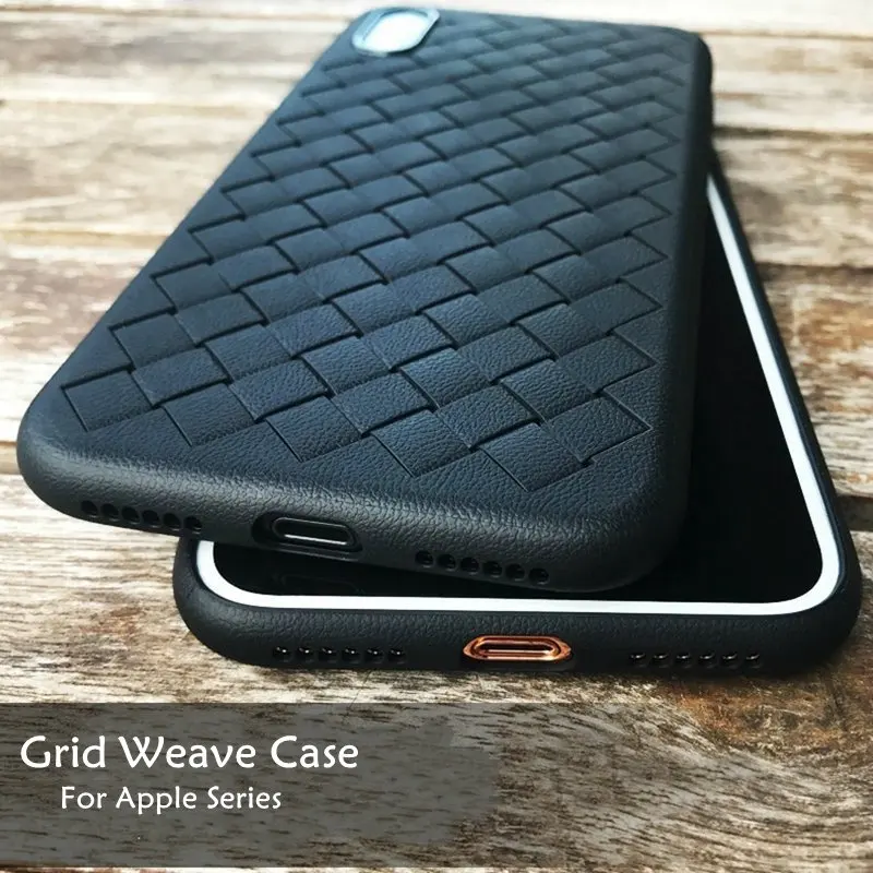 Сетчатый чехол для телефона с узором iphone 7 8 6 6s Plus мягкий тонкий чехлы X 10 XR XS Max iphoneXS