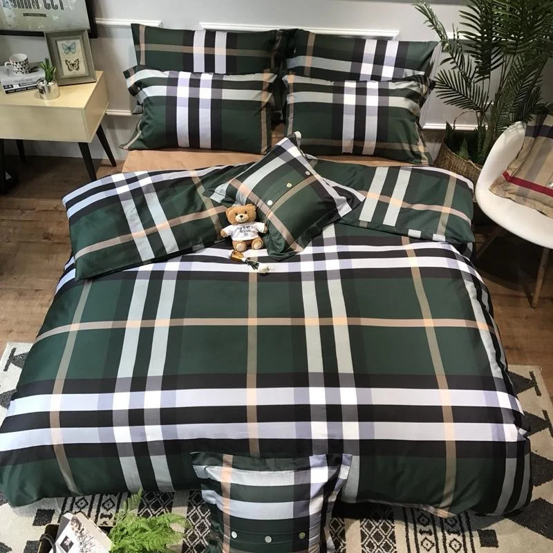 

Luxury Egypt Cotton Lattice Fashion Classic Bedding Set Silky Duvet Cover Sets Bed Sheet Pillowcases Queen King Size 4Pcs