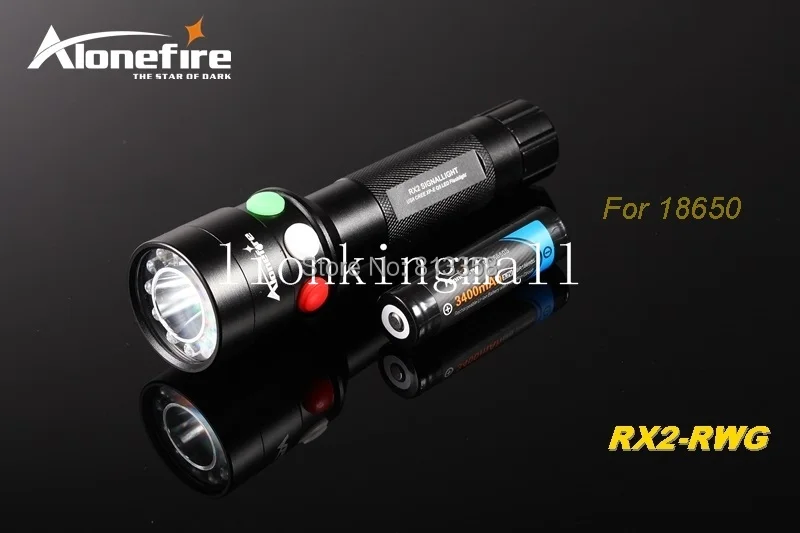 AloneFire RX2-RWG CREE XP-E Q5 светодиодный красный, белый зеленый светильник многофункциональная сигнальная лампа фонарик факел