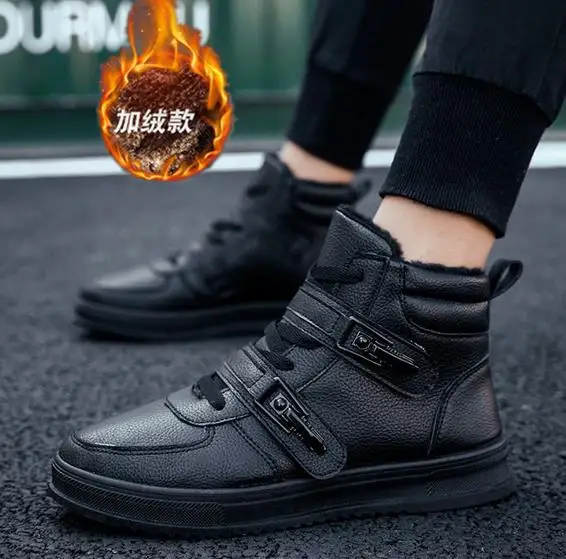 Mode Männer Niedrigen Flache Ankle Winter Herbst schnee Stiefel Casual Schuhe Männer Mode Männlichen Stiefel größe 39-44