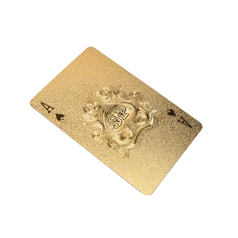 1 Набор золотых игральных карт развлекательные настольные игры прочные водонепроницаемые игральные карты Золотая фольга покерная Золотая покерная карта
