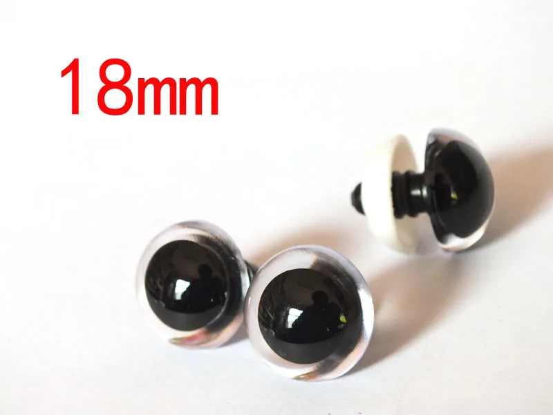 

18mm clear Plastic Safety Eyes For Teddy Bear Doll Animal Puppet Crafts--50pcs