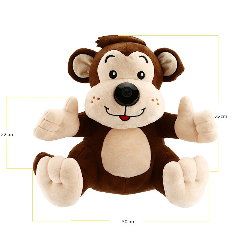  Wireless Remote WIFI Camera IP Cam Baby Child Plush Monitor Intercom H.264 IR Night Vision Wide Ang