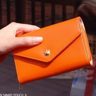 Женская Мода Прекрасная Корона Сумочка Смарт бумажник с откидной крышкой для iphone 4 4s 4g 5 5s 5G для samsung Galaxy S3 S4 S5 - Цвет: orange 4