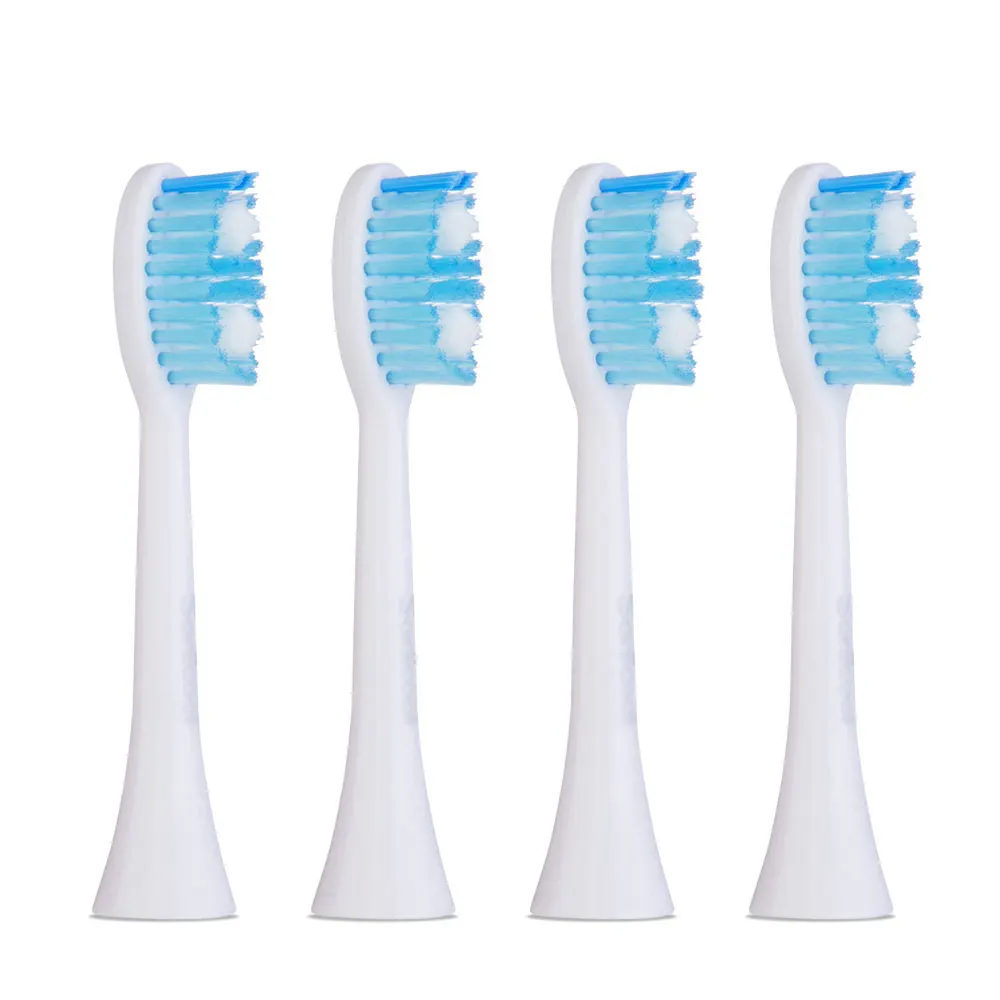 Sonicool 051B Electric Toothbrush USB Rechargeable Ultrasonic Vibrations Tooth Brushes With 4 Pcs DuPont Brush Heads - Цвет: only 4 clean heads