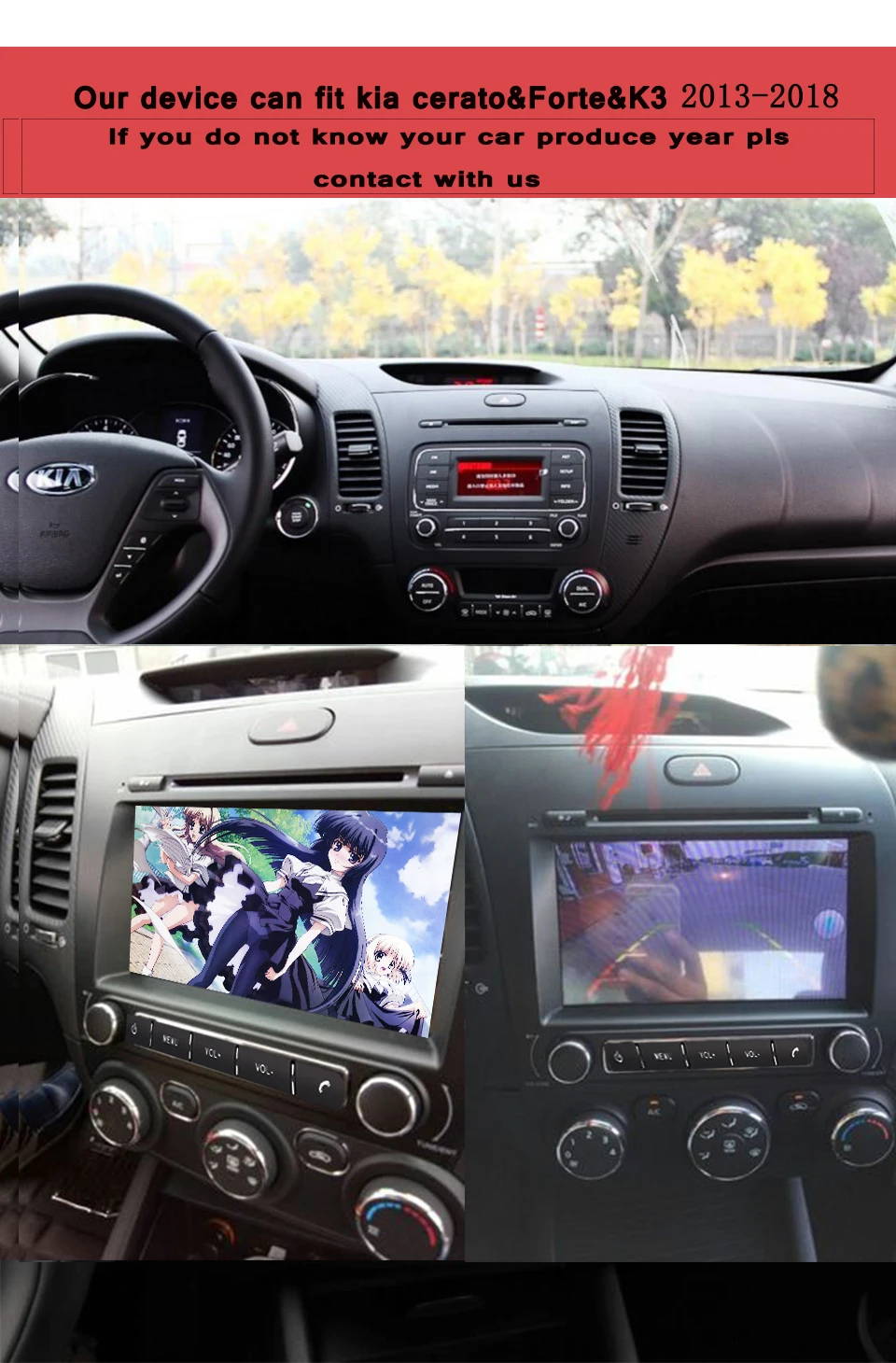 Discount 1024*600 HD IPS In dash auto-stereo media audio video dvd player 4g lte gps glonass for Kia CERATO K3 2013 2014 2015 2016 aux bt 1