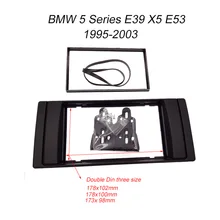 Двухместный 2 Din Панель Рама Радио Фризовая для BMW X5 (E53) 5 (E39) 1995-2003 Стерео Интерфейс Тире Монтаёный Комплект CT-CARID