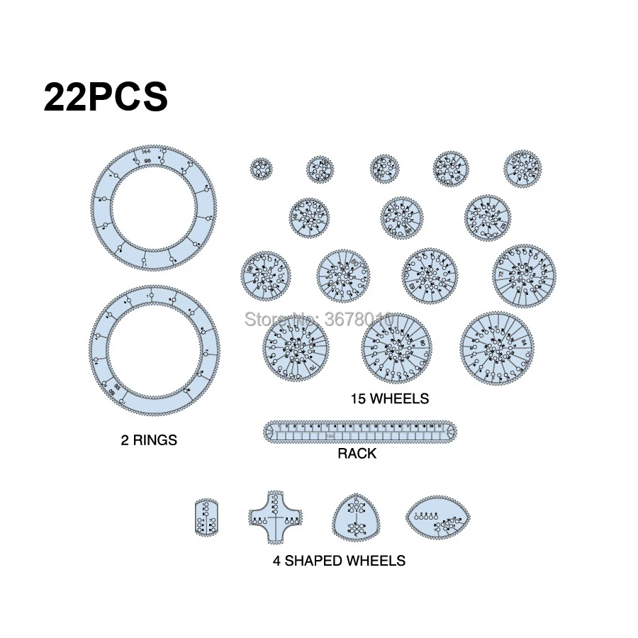 Спиральный дизайн Спирограф Рисование игрушки игровой набор с большим количеством аксессуаров Блокировка шестерни, колеса Сменные рамы штук
