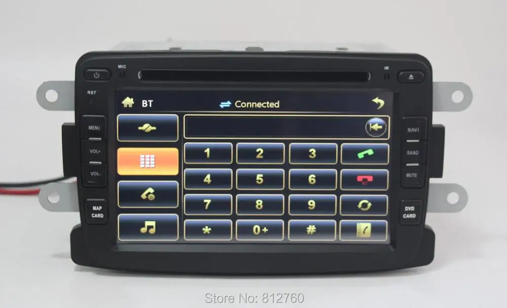 Top 2 din 7" Car DVD Player for Renault Duster Sandero Logan with GPS Navigation Radio Stereo TV Bluetooth Audio Video Gift map 3