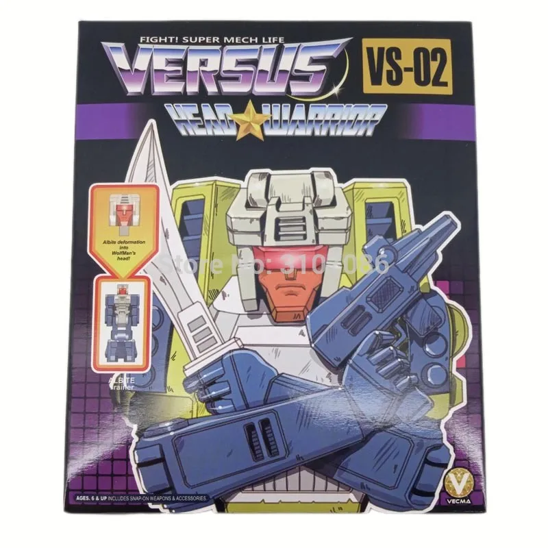 With Retail Box MFT трансформация Weirdwolf VS-02 VS02 G1 хедмейстер голова верриор карманная война серия волчий режим фигурка Робот Игрушки - Цвет: With Retail Box