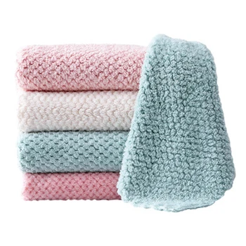 

5pcs/lot Super Absorbent Microfiber kitchen dish Cloth High-efficiency tableware Household Cleaning Towel kitchen tools