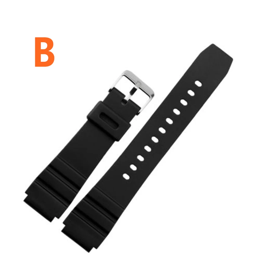 16mm 18mm 20mm 22mm Watchband Silicone Rubber Bands For Watches EF Replace Electronic Wristwatch Band Sports Watch Straps